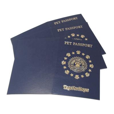 China paper & Custom Cardboard Personal Information Pets Passport Booklet Printing for sale