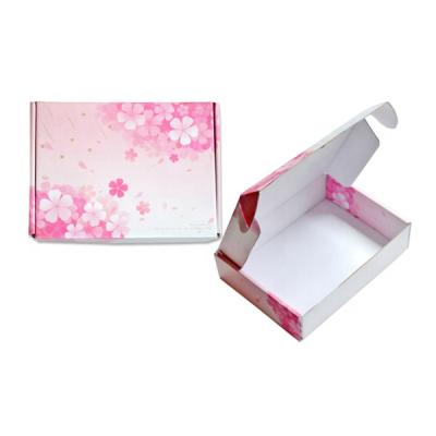 China Luxury Foldable Clothing Cardboard Recyclable Eco Friendly Printed Pink Shipping Box for sale