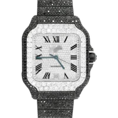 China Custom Day/Date Mens Luxury Diamond Watch Glass Ice Out VVS Moissanite Diamond Watch for sale