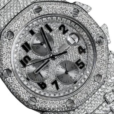 China Normal Quality Natural Hip Hop Day/Date Diamond Unisex Watch From Handmade Manufacturer and Exporter at Bulk Price for sale