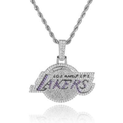 China European and American hot selling hiphop pendant men's hip-hop Lakers team tide personality people fans FASHIONABLE necklace for sale