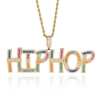 China Number letter...New color square letter combination pendant personality hip-hop tide splicing splicing jewelry for sale