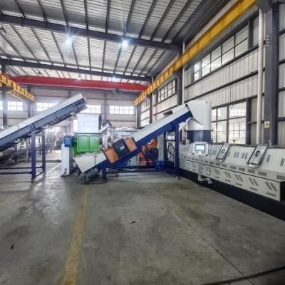 China PP PE Extruder Plastic Pelletizing Line , Pelletizing Machine Two Stage 500kg/Hr for sale