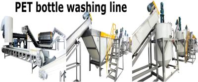 China Automatic PET Bottle Washing Line Stainless Steel Pet Bottle Crushing Machine 2000kg/Hr for sale