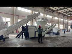 polyester and PET fiber shredding and pelletizing machine