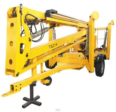 China Hotels Boom Lift  Tow Behind For Sale Telescopic Towable Articulated Boom Lift for sale