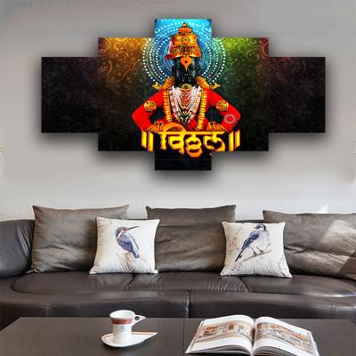 China New Classic/Postmodern Drop Shipping View 5Pcs Modern Wall Art Home Decoration Painting Canvas Prints Pictures Lord Vitthal for sale