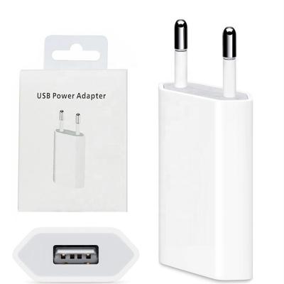 China Hot Selling 5V 1A Cellphone Mobile Phone USB Adapter Charger For iPhone EU/US/UK Charger Wall Charger for sale