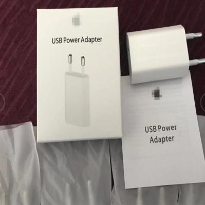 China Original Power Adapter 5W Usb Charger Wall Mobile Phone Usb EU/US/UK Fast Travel Charger Adapter For Iphone for sale