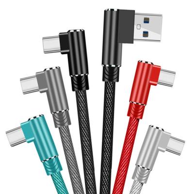 China Alloy Connector USB Type C Cable Nylon USB-C Mobile Phone 3A Fast Charging Cable For Samsung Galaxy S9 Huawei Mate 20 Xiaomi for sale