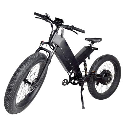 China Inch 26*4.0 Steel Tire EBIke 48v 1000w v Fat Type Full Suspension Electric Bicycle With Battery for sale