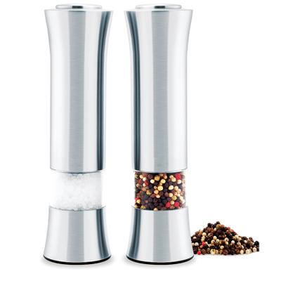 China Sustainable High Quality Premium Battery Stainless Steel Automatic Electric Salt and Black Pepper Grinder Set for sale