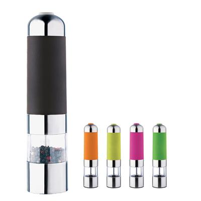 China Custom Made High Quality Colorful Automatic Electric Grinder Viable Stainless Steel Pepper Mill Spice Set for sale