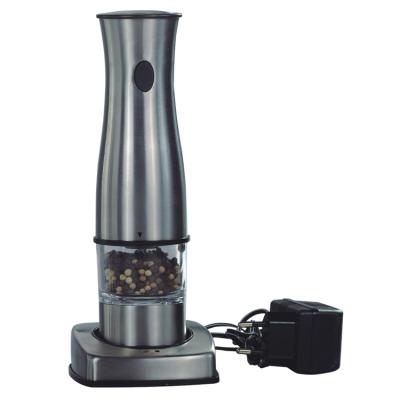 China Viable High Quality Refillable Black Pepper Grinder Stainless Steel Salt and Pepper Grinder Set for sale