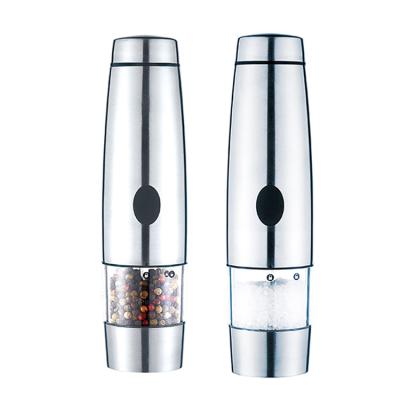 China Sustainable Custom Electric Rechargeable Black Pepper Grinder Stainless Steel Salt and Pepper Mill for sale