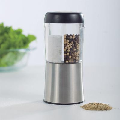 China New Design Viable 2 in 1 Stainless Steel Manual Pepper Mills Salt and Pepper Grinder for sale