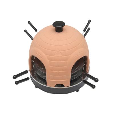 China Household Terracotta Mini Pizza Dome Household Round Pizza Oven For 8 Person for sale