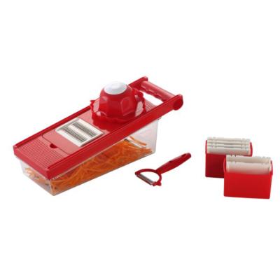 China Viable Universal Vegetable Slicer Cutter Fruit Cutter Professional 6 in 1 Mandoline Slicer Vegetable Cleaver with Hand Protector for sale