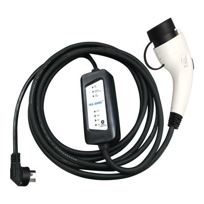 China Portable Voltage Monitoring 2022 EV Charger 6A 13A 16A GBT Standards NEMA 6-20 Socket 15 Meters Cable for sale