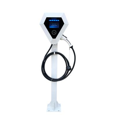 China Memory EV Charger Display 7kw Wallbox 32A Level 2 Charging Station Single Phase Fast Power Off for sale