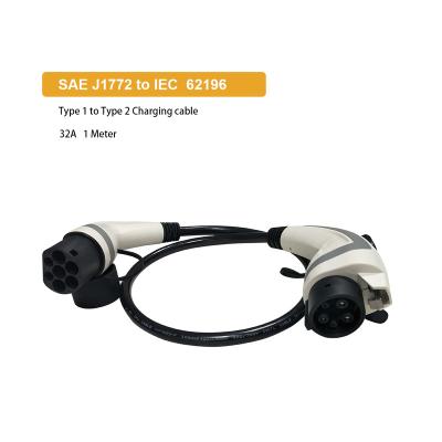 China 2022 New Type - 2 To Type 1 32A 7kW Electric Vehicle Charger Cable 32A2T1-01 for sale