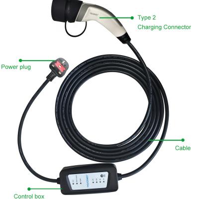 China 6-16A New Arrival Durable Quality Type 2022 - 2 Electric Vehicle Charger UK Plug In IEC 62196 for sale