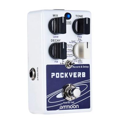 China GUITAR POCKVERB Reverb and Delay Guitar Effect Pedal 7 Reverb + 7 Delay Effects with True Tap Rhythm Function Bypass for sale