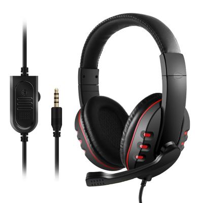 China Headband 3.5mm Wired Gaming Headphones Over Ear Gaming Headset Noise Canceling Earphone With Microphone for sale