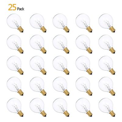 China LT042 AC230V G40 Globe Tungsten Bulb Lamp 25 Pack E12 Socket Holder IP44 Water Resistance Low Warm White Round for sale