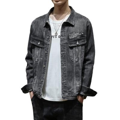 China QUICK DRY OEM/ODM washed blue men plus size denim jacket custom thick warm button elastic mens jeans jackets winter for sale