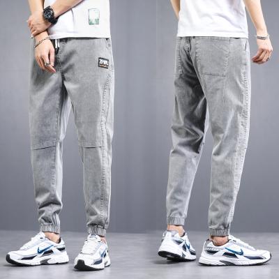 China QUICK DRY Custom Summer Elastic Waist Boy's Pants Wholesale Plus Size Loose Thin Cotton Casual Men's Jeans Denim Pants for sale