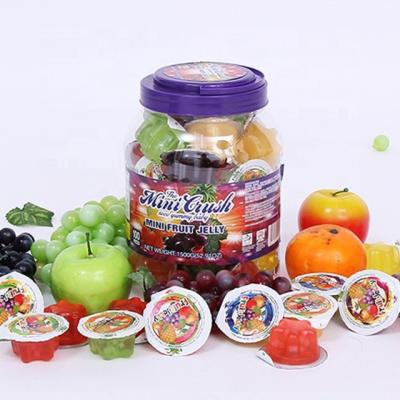 China 32G Normal Assorted Fruit Flavor Jelly Cup In Round Jar for sale