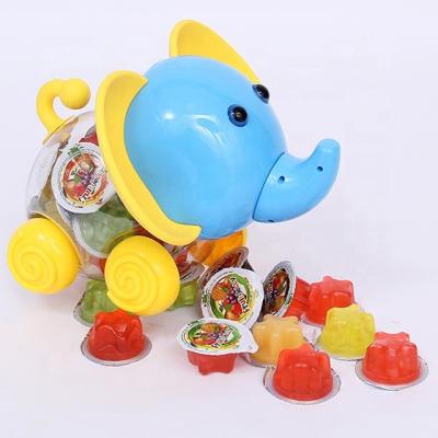 China Normal Cute Candy Toys Elephant Jar Assorted Mini Fruity Jelly for sale