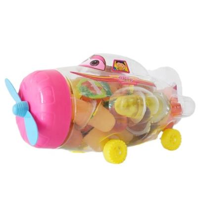 China Normal green fruit jelly with own brand in plane toys for sale