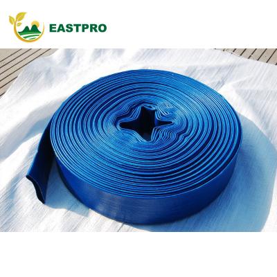 China Agriculture Irrigation 25mm 40mm 50mm light weight garden hose flexible 6 inch pvc canvas pvc hose irrigation blue layflat hose for sale