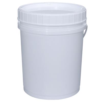 China White Plastic 4L 8L 18L 20L 25L 30L PP Paint Bucket With Srew Lid For Liquid Powder for sale