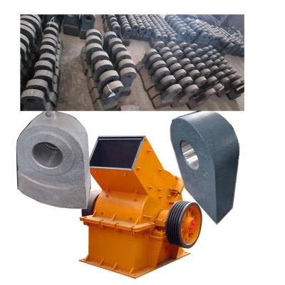 China Building Material Shops Crusher Spare Part Mining Machinery Grinding High Manganese Steel Mn13Cr2 Mn18Cr2 Scrap Recycle Shredder Hammer for sale