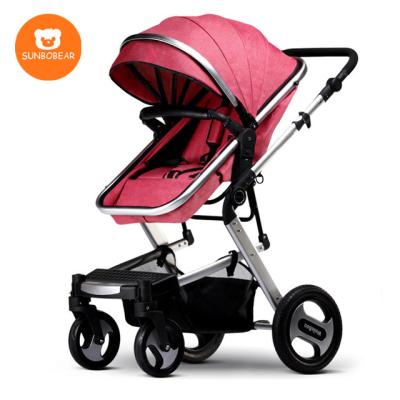 China 2020 Aluminum+oxford cloth easy foldable baby carriage small children push car luxury stroller with carseat for sale