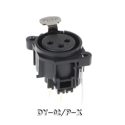 China Audio Xlr Jack Combo Connector 3 Pole Panel Mount Female Socket With 1/4" Mono Jack DY-02/P-X for sale