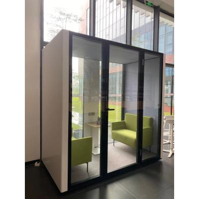 China Meeting Pod Contemporary Portable Desk Telephone Booth Modern Design Furniture Office Soundproof Telephone Booth for sale