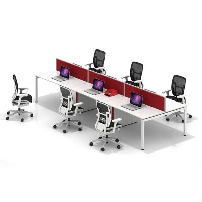 China (Height)KL-42 Series Adjustable Desk 6 Person Workstation for Staff Office in Modern Style with Metal Frame for sale