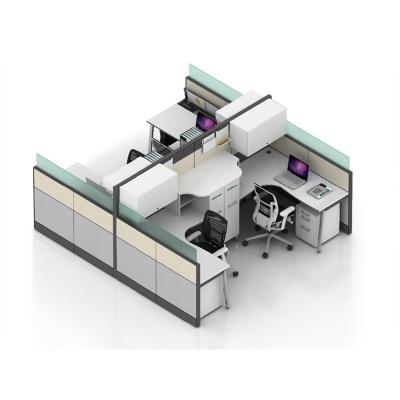 China New modern office funiture workstation cubicle desk computer table customized 2/4 seats office cubicle workstation for sale