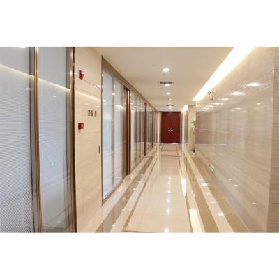 China V108 commercial furniture high partition with shade factory wholesale price modern design high quality gold glass partition for sale