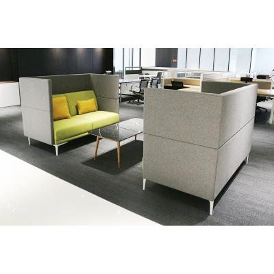 China Sofa Factory direct selling sectional high back 2 seater gray fabric sofa for office cafe privacy protection for sale