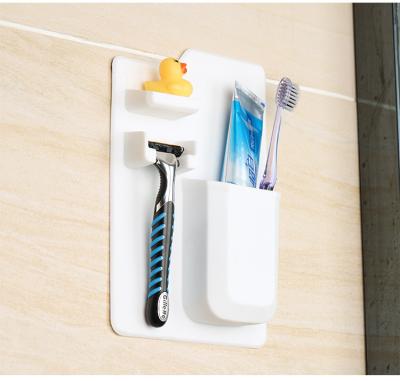 China Wall Mounted Electric Toothpaste Razor Shower Silicone Waterproof Toothbrush Holder Electric Toothbrush Holder for Mirror, Bathroom Storage Organizer for sale