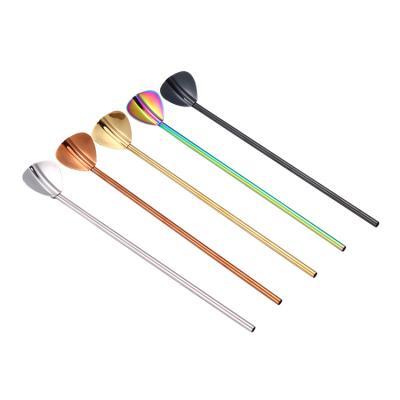 China 2021 Hot Sale Rainbow Stainless Steel Colorful Filter Bar Accessories Drinking Mate Straw Spoons Factory Supplying Sublimation Masks Trumbers for sale