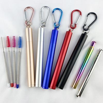 China Reusable Travel Disposable Straws With Case Straws Portable Straw With Carry Case for sale