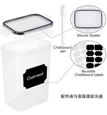 China Sustainable Kitchen Box Transparent Plastic Seasoning Spice Jar Storage Container With Lid for sale