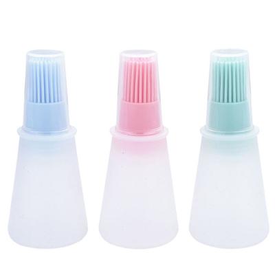 China China New Product Oil Bottle Brush Frying Oil Bottle Kitchen Barbecue Silicone Oil Brush Easily Cleaned for sale