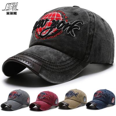 China Wholesale Custom Cowboy COMMON Cap High Quality Logo Baseball Embroidery Cotton Unstructured Distressed Dad Sports Hats for sale